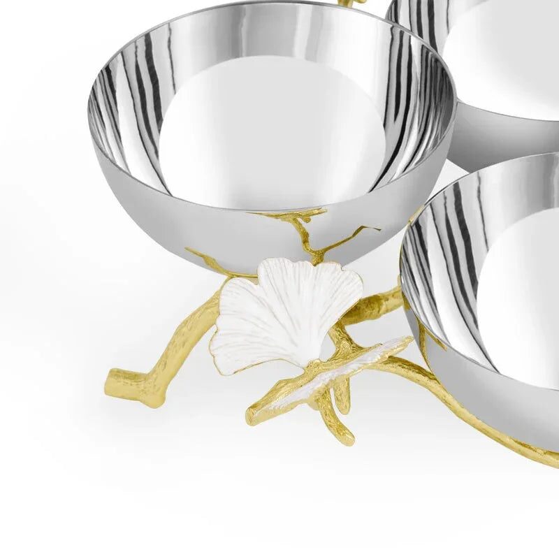 Michael Aram Butterfly Gingko Gold Triple Bowl, alternate view
