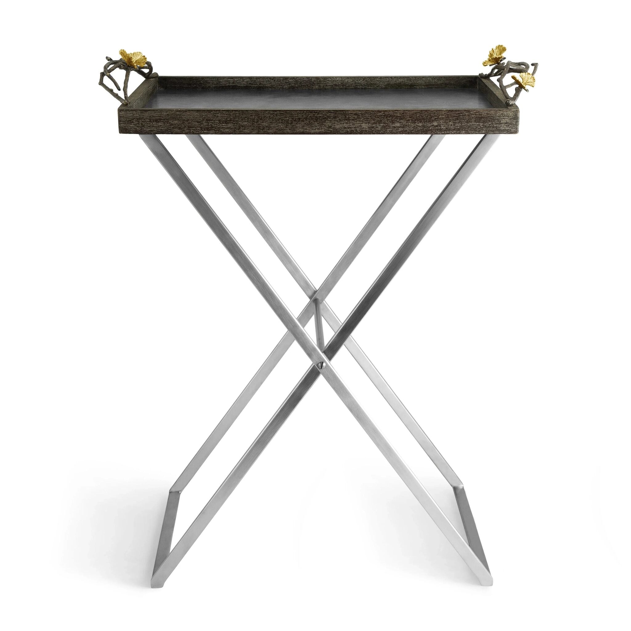 Michael Aram Butterfly Ginkgo Butler Tray Stand Table