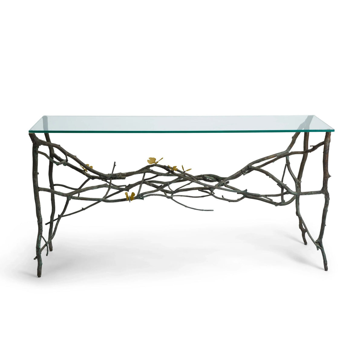 Michael Aram Butterfly Ginkgo Console Table, lifestyle view