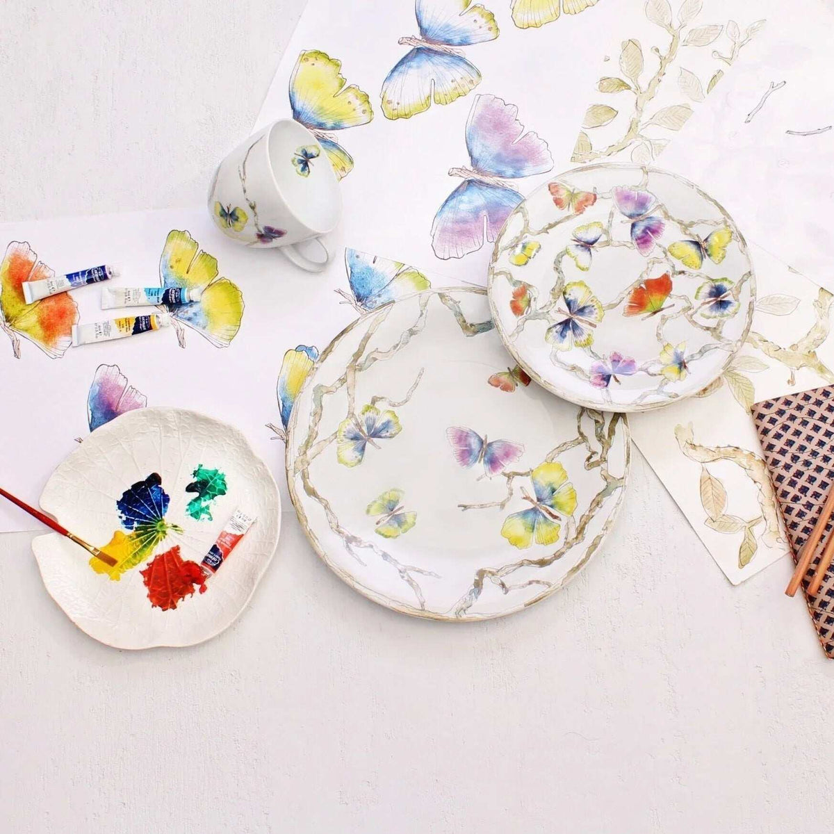 Michael Aram Butterfly Ginkgo Dinnerware Set, alternate view