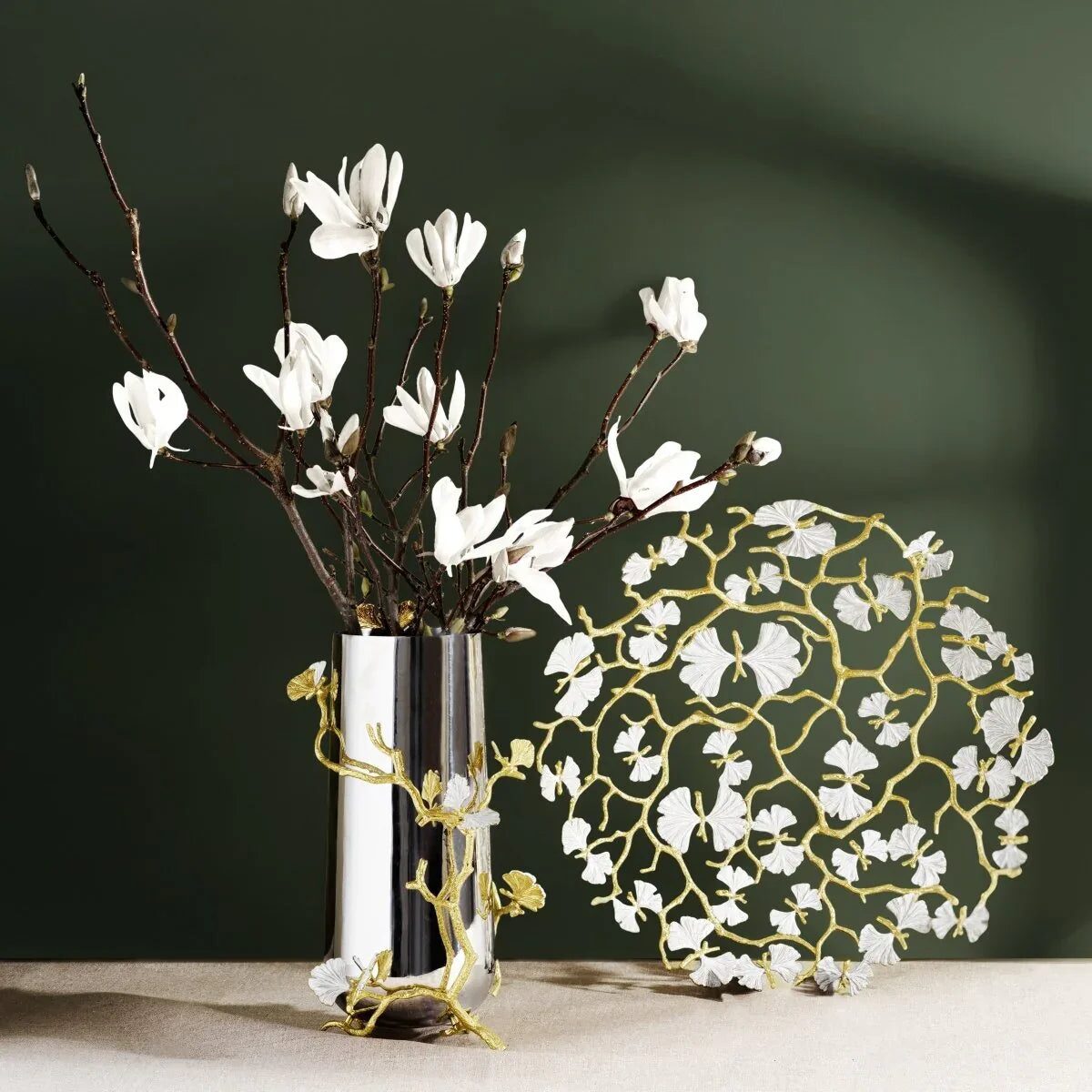 Michael Aram Butterfly Ginkgo Gold Centerpiece Platter, alternate view