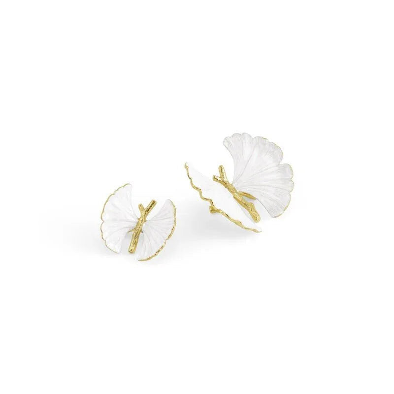 Michael Aram Butterfly Ginkgo Gold Decorative Objects, Set of 2