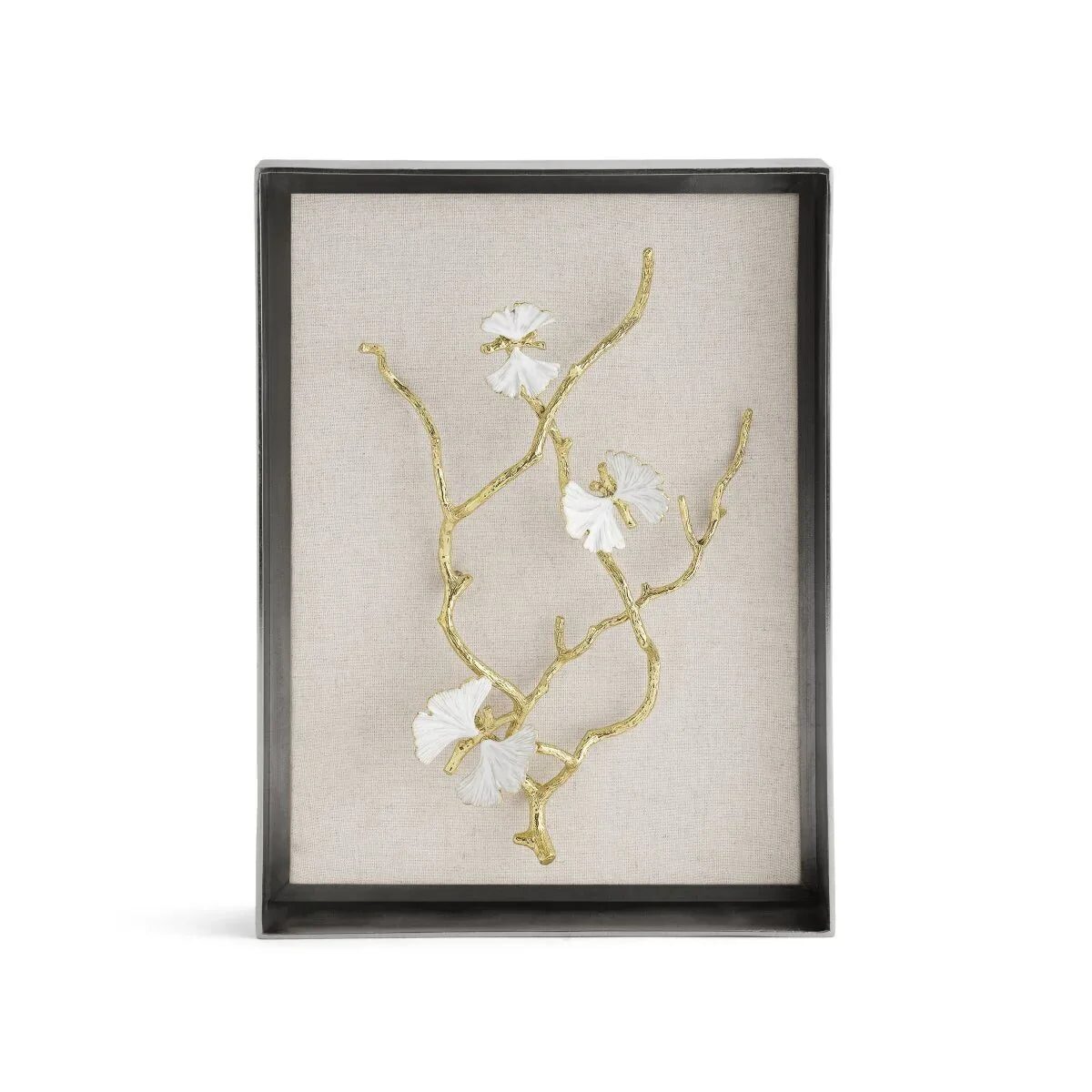 Michael Aram Butterfly Ginkgo Gold Fabric Shadow Box Wall Sculpture, alternate view