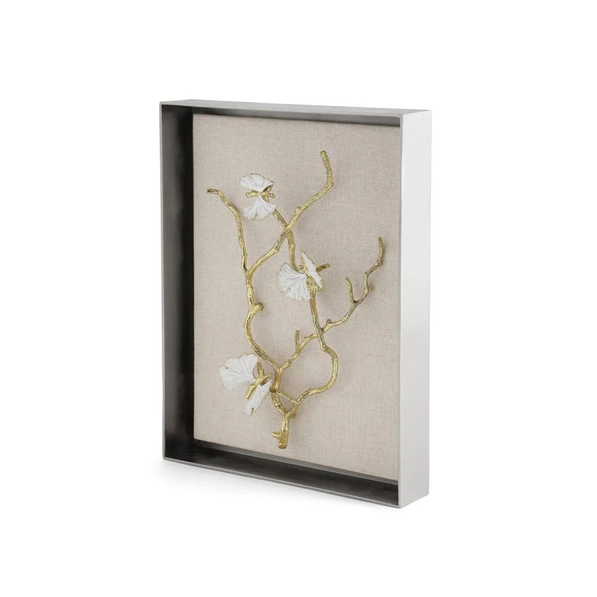Michael Aram Butterfly Ginkgo Gold Fabric Shadow Box Wall Sculpture, alternate view