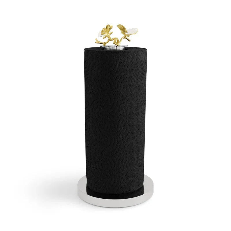 Michael Aram Butterfly Ginkgo Gold Paper Towel Holder, view 2
