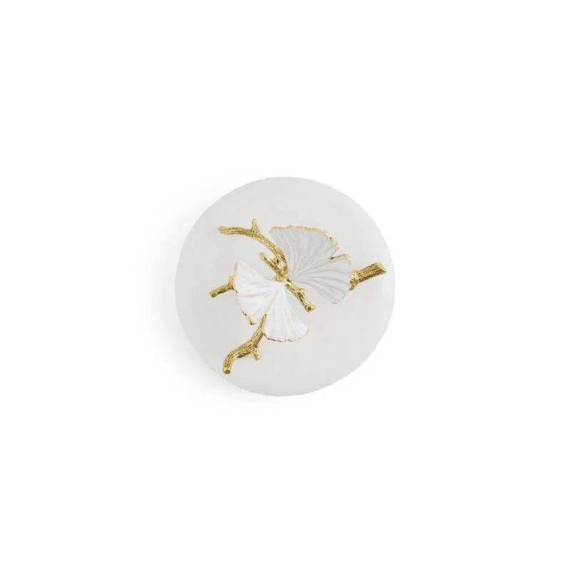 Michael Aram Butterfly Ginkgo Gold Porcelain Canister Decorative Jar, alternate view