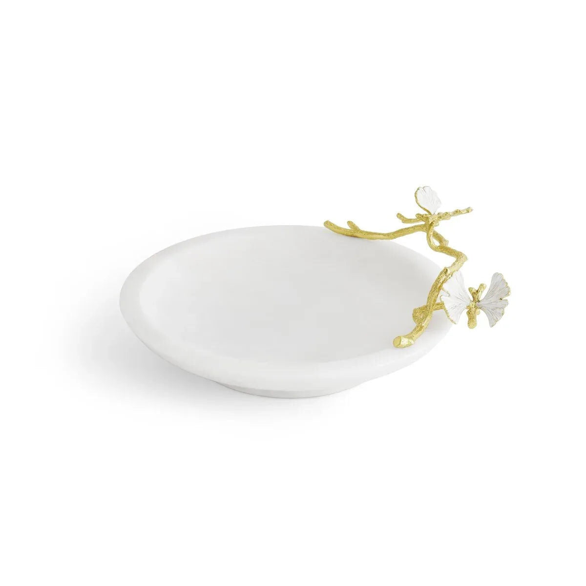 Michael Aram Butterfly Ginkgo Gold Trinket Dish Decorative Tray