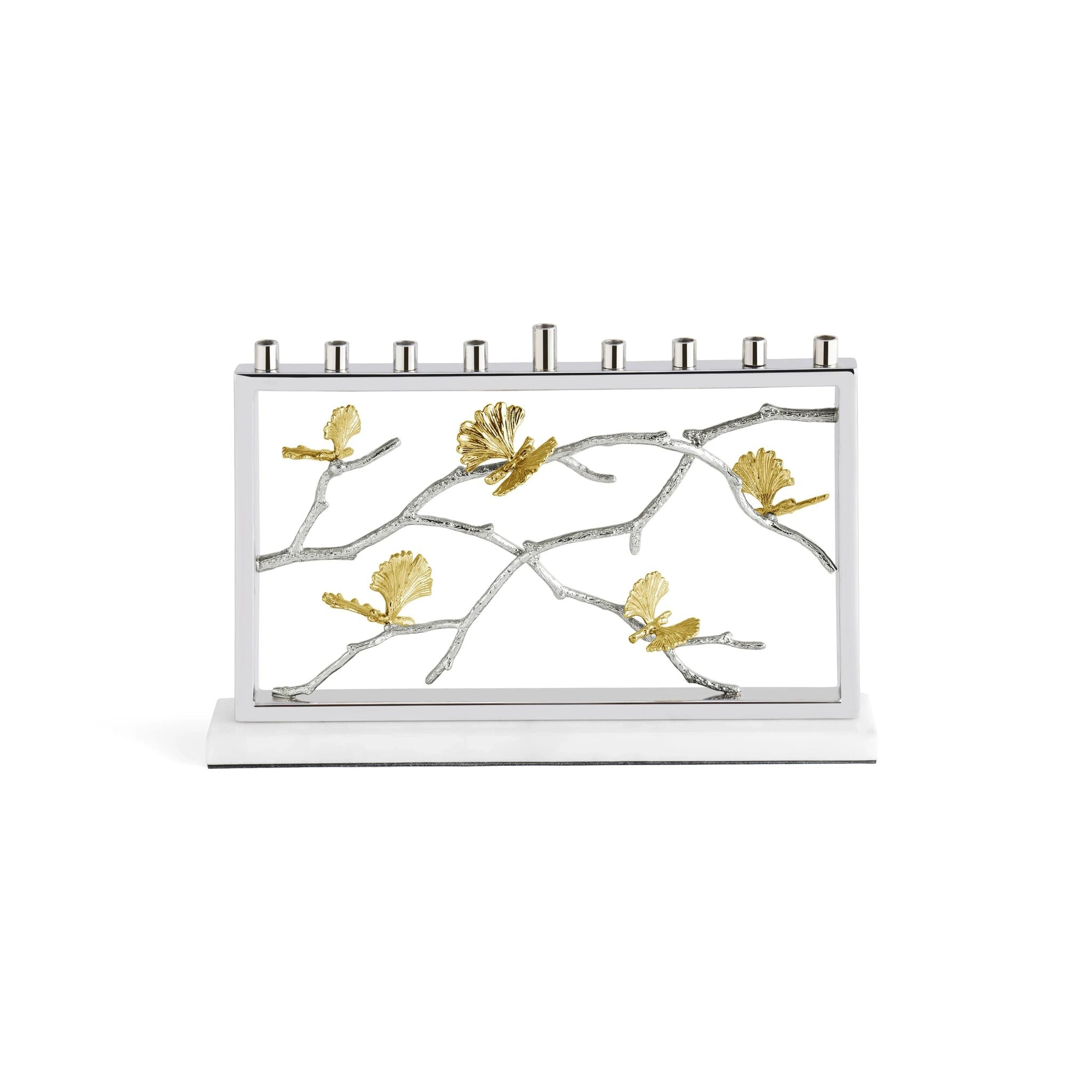 Michael Aram Butterfly Ginkgo Luxe Menorah Candelabra