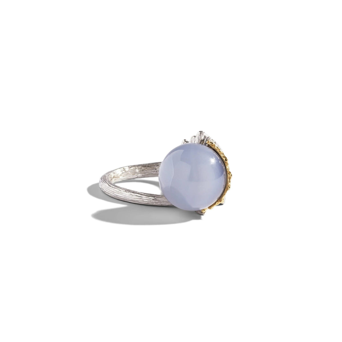 Michael Aram Butterfly Ginkgo Ring with Chalcedony and Diamonds – 7, alternate view