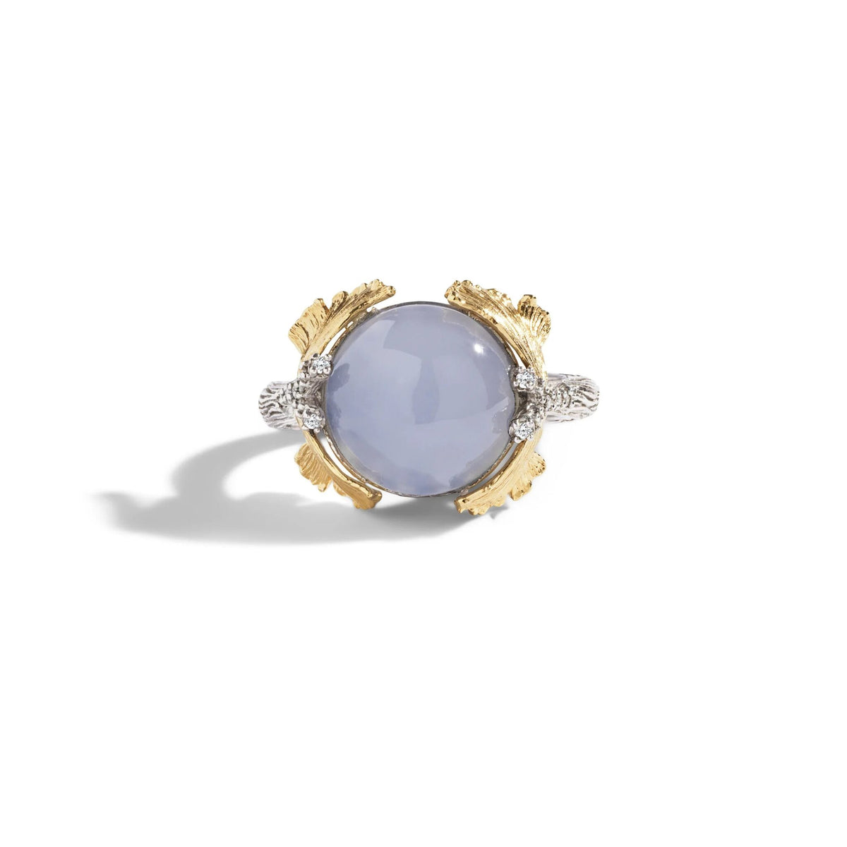 Michael Aram Butterfly Ginkgo Ring with Chalcedony and Diamonds, alternate view