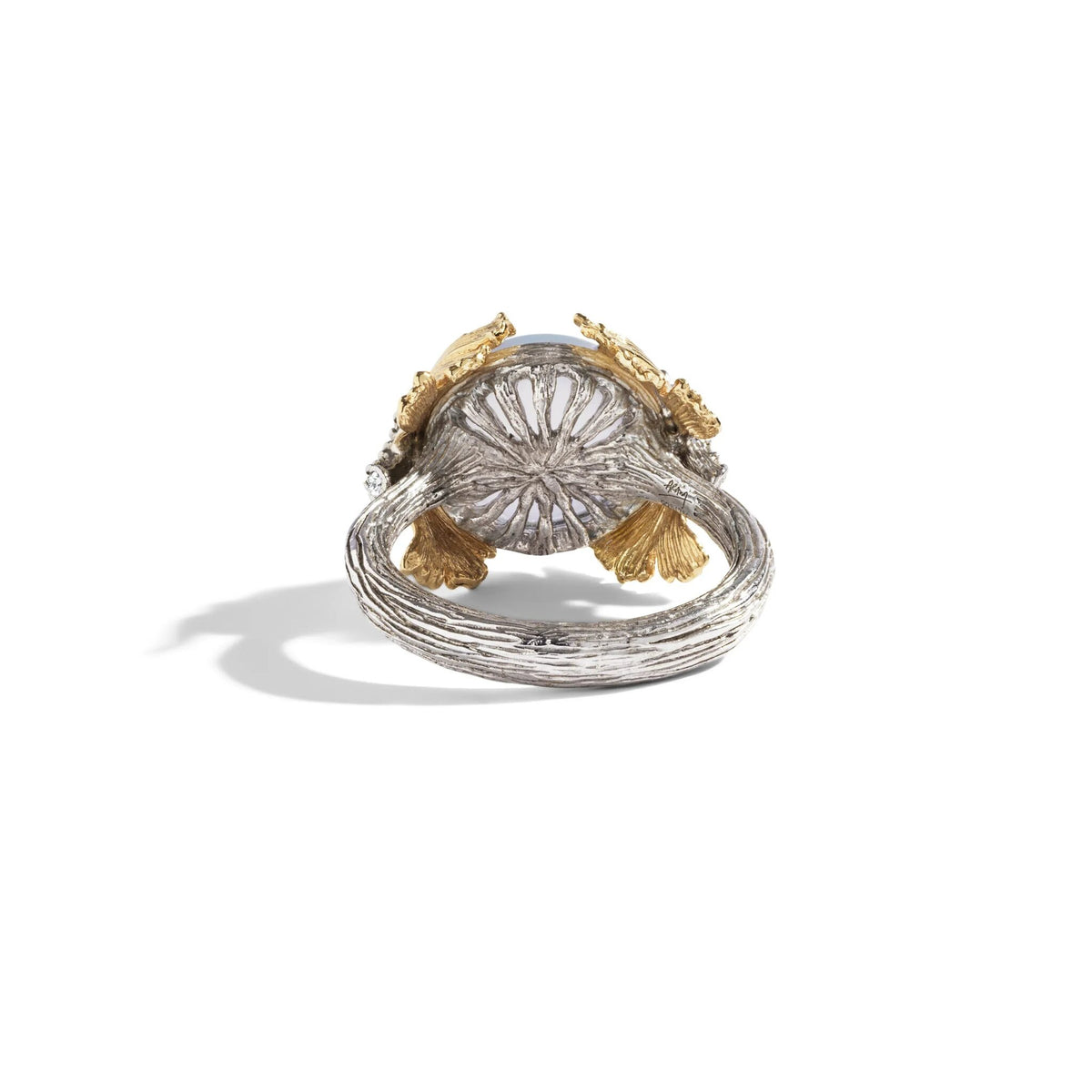 Michael Aram Butterfly Ginkgo Ring with Chalcedony and Diamonds, alternate view