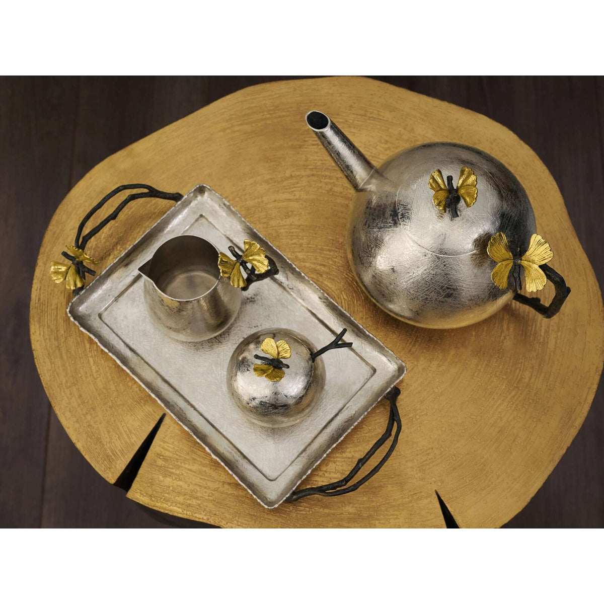 Michael Aram Butterfly Ginkgo Small Tray - Two Handle, detail view
