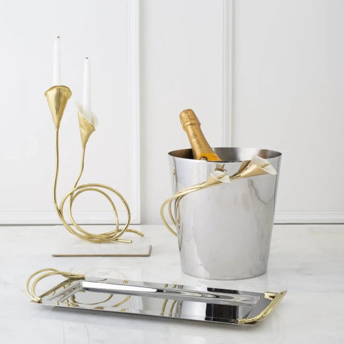 Michael Aram Calla Lily Bath Collection Bathroom Accessorie — Round Container