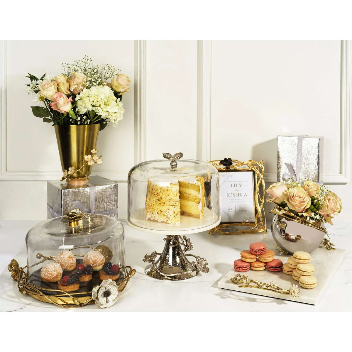 Michael Aram Cherry Blossom Cheese Board with Spreader Cheese Plate, alternate view