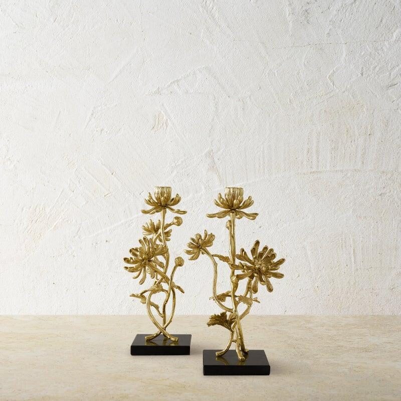 Michael Aram Dahlia Tall Candleholders S/2, alternate view
