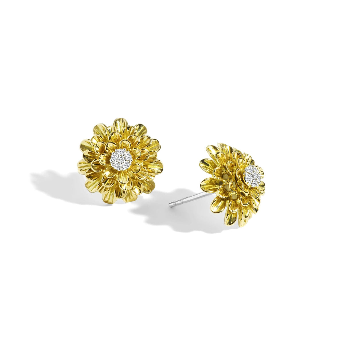 Michael Aram Dandelion Flower Earrings with Diamonds, alternate view