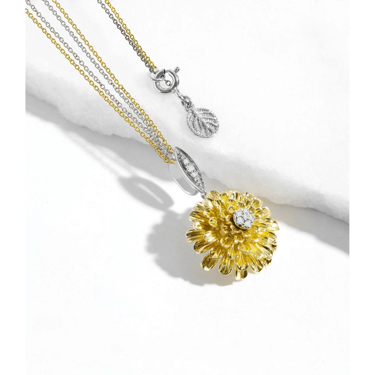 Michael Aram Dandelion Flower Pendant Necklace with Diamonds, alternate view