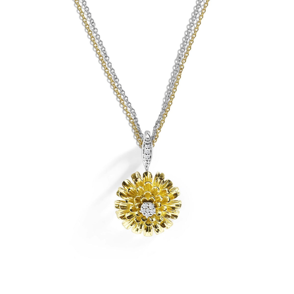Michael Aram Dandelion Flower Pendant Necklace with Diamonds, alternate view