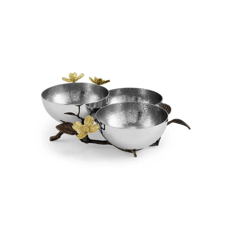Michael Aram Dogwood Triple Bowl, alternate view