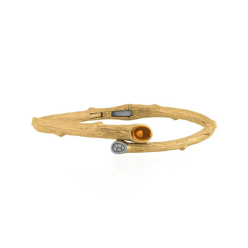 Michael Aram Enchanted Forest Bangle with Citrine & Diamonds Women's Fine Bangle Bracelet β MD