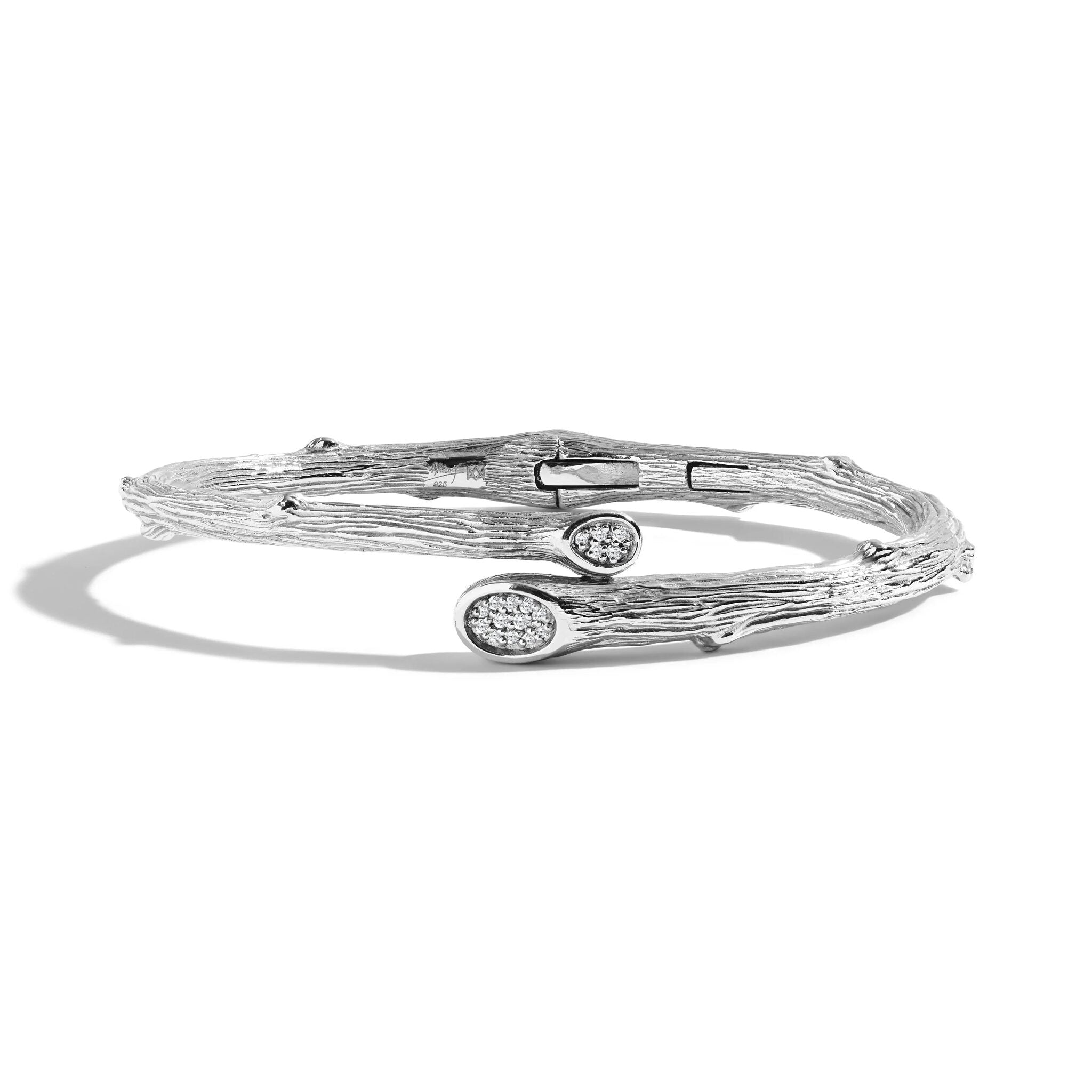 Michael Aram Enchanted Forest Bangle with Diamonds - Silver Women's Fine Bangle Bracelet β MD