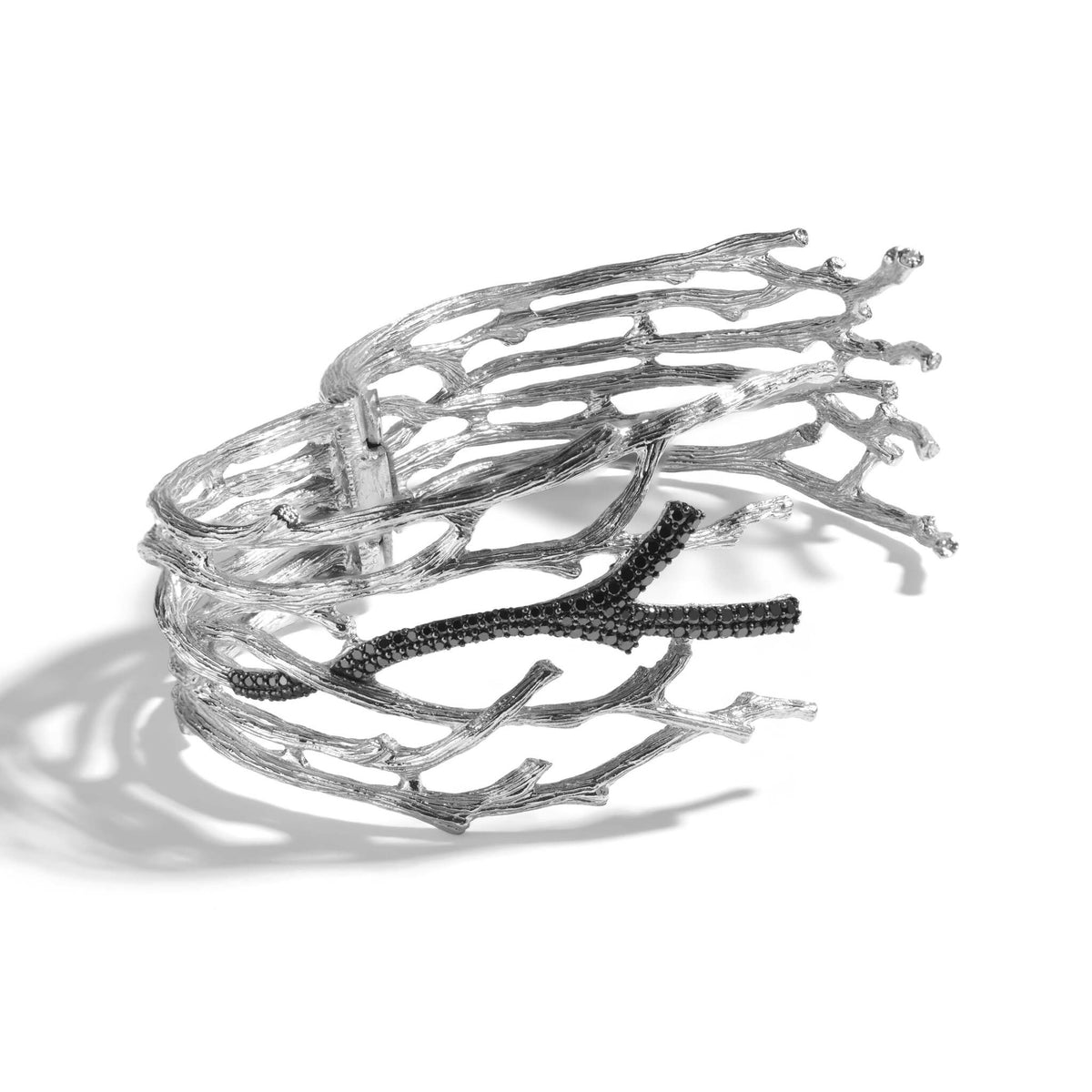 Michael Aram Enchanted Forest Cuff Bracelet with Diamonds - Black Diamonds, alternate view