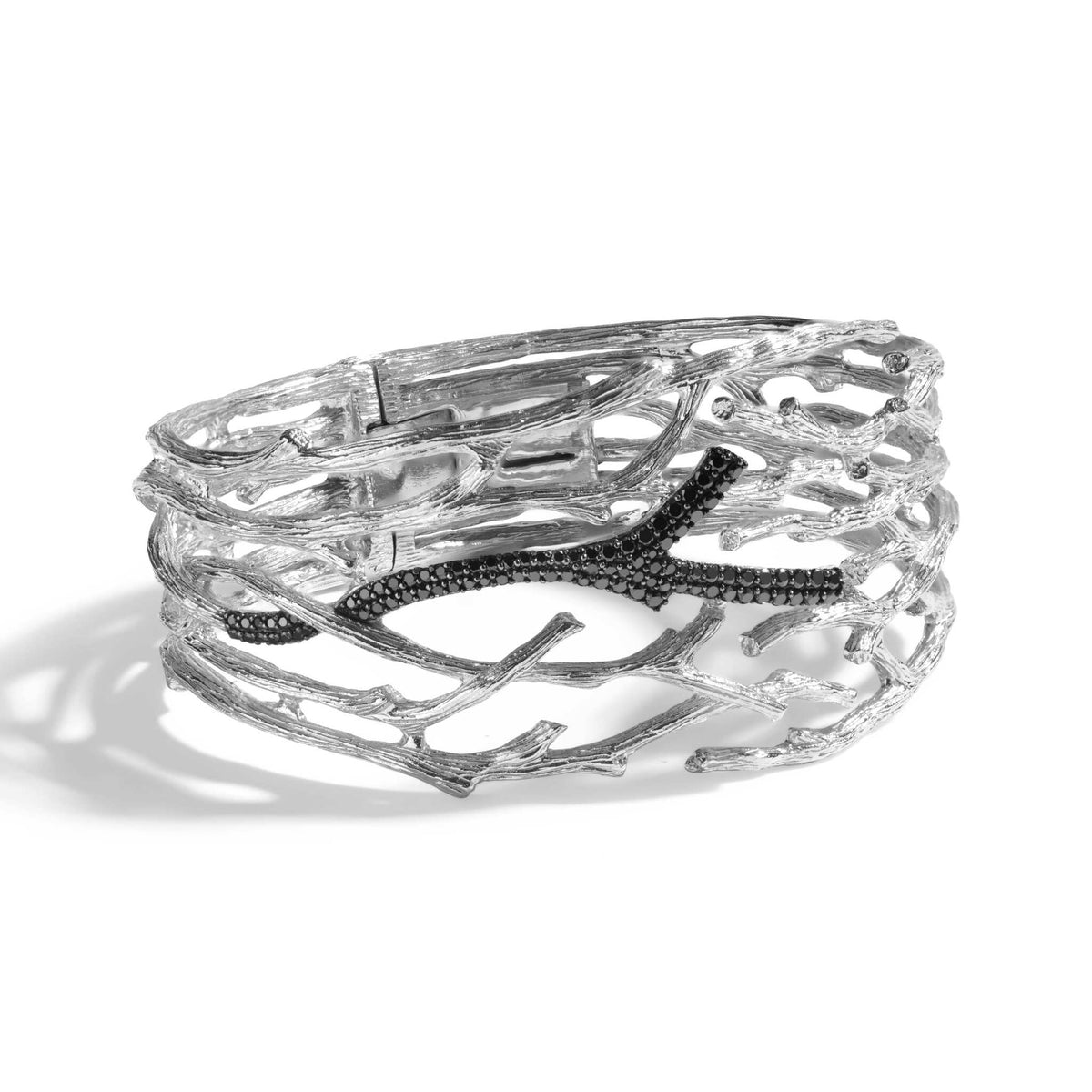 Michael Aram Enchanted Forest Cuff Bracelet with Diamonds - Black Diamonds, alternate view