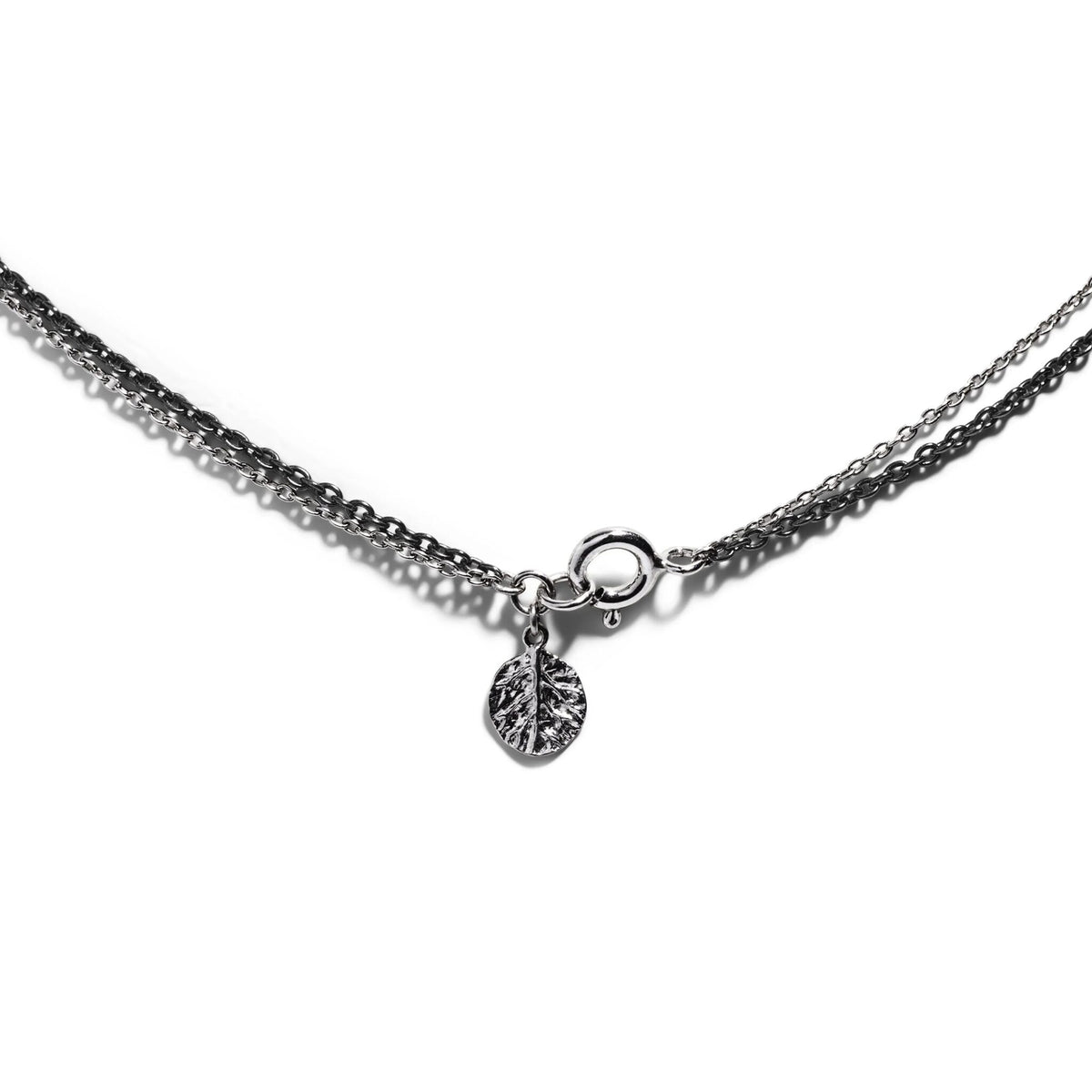 Michael Aram Feather 68mm Pendant Necklace with Black Diamonds, alternate view