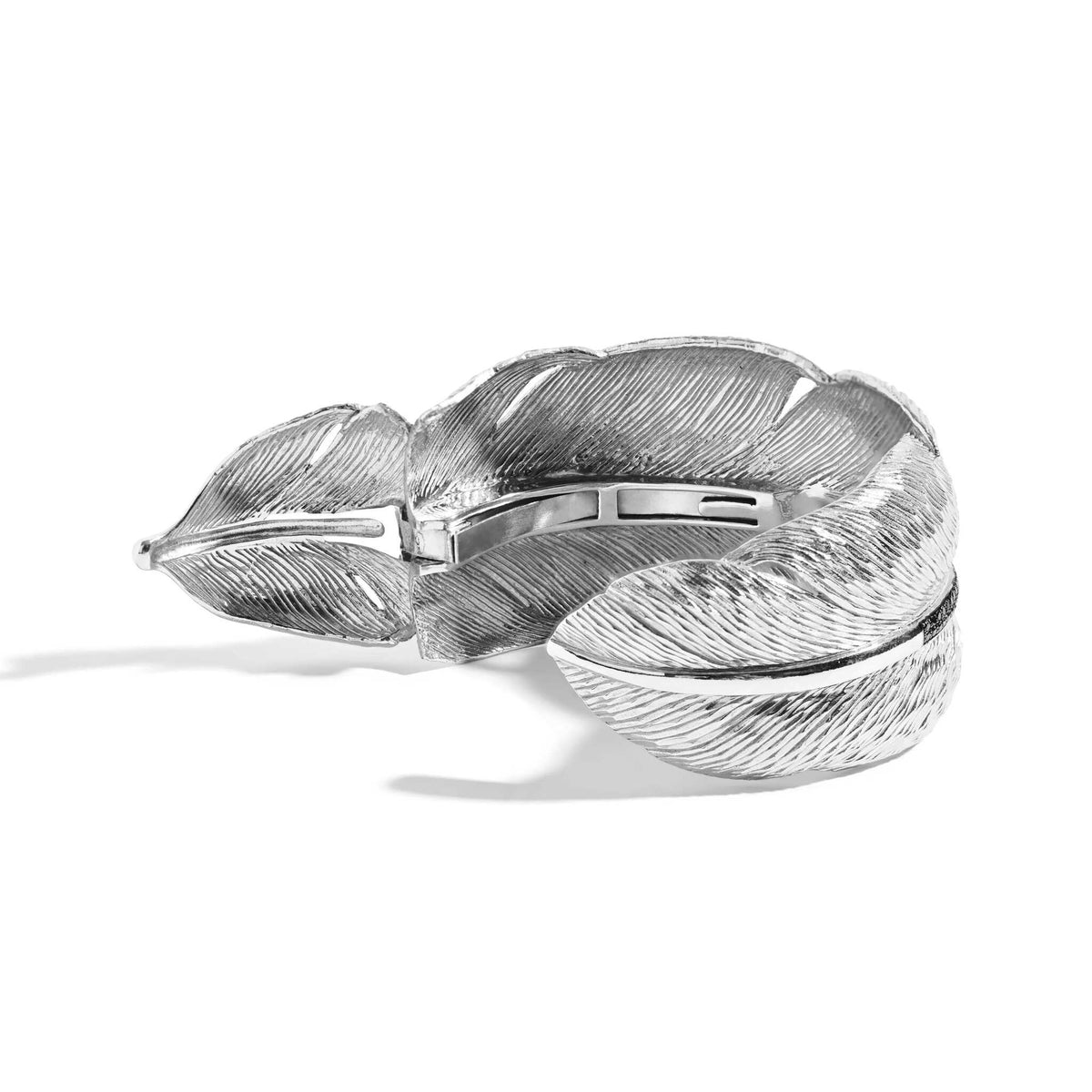 Michael Aram Feather Cuff with Diamonds - Silver Women's Fine Cuff Bracelet, alternate view