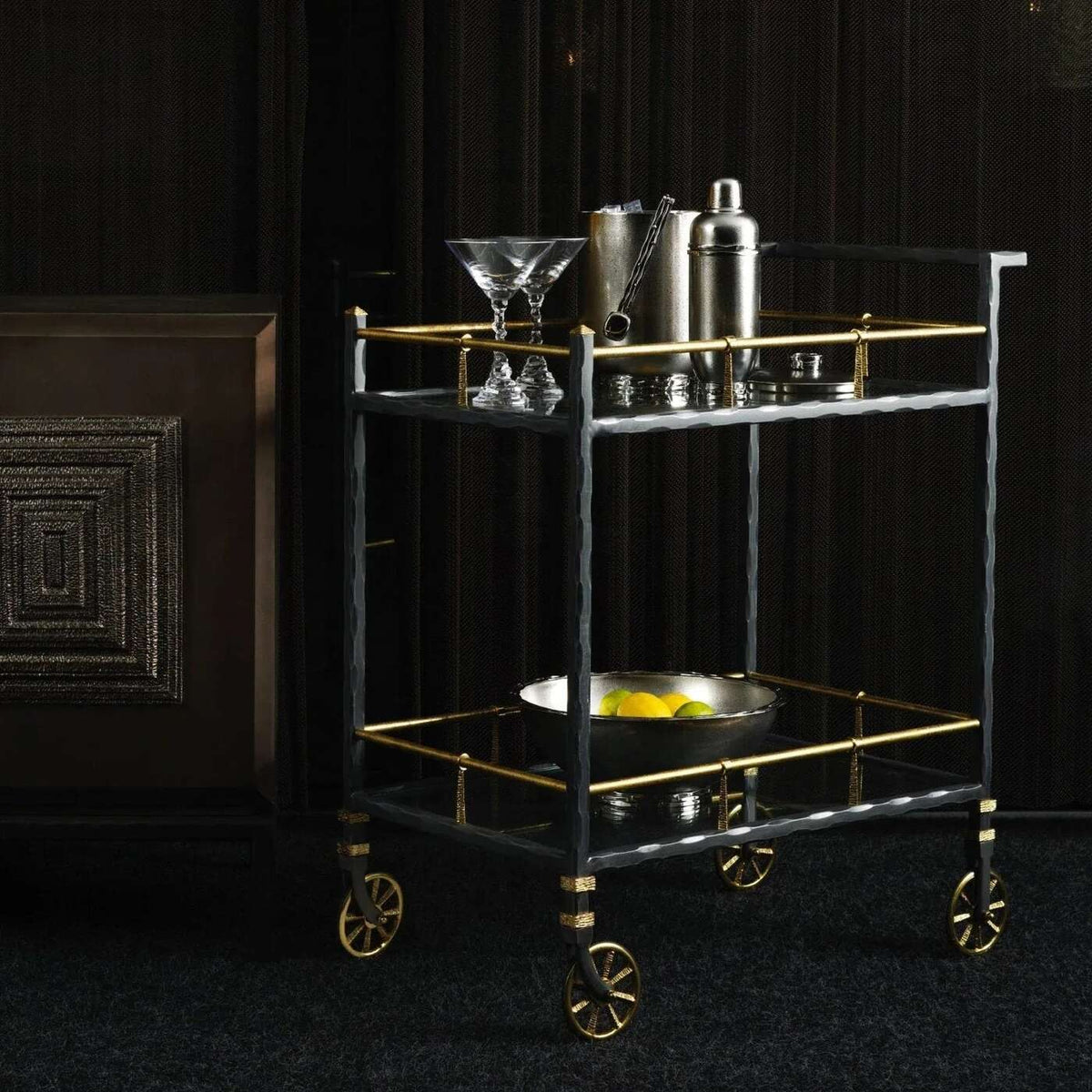 Michael Aram Forged Bar Cart Table, alternate view