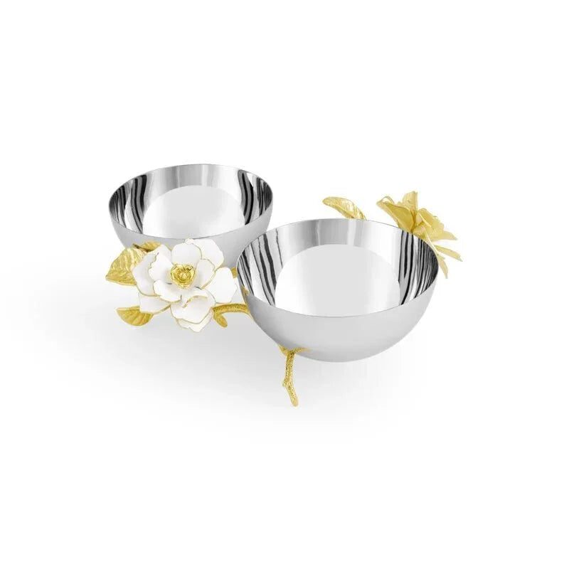 Michael Aram Gardenia Double Dish Serving Bowl, alternate view