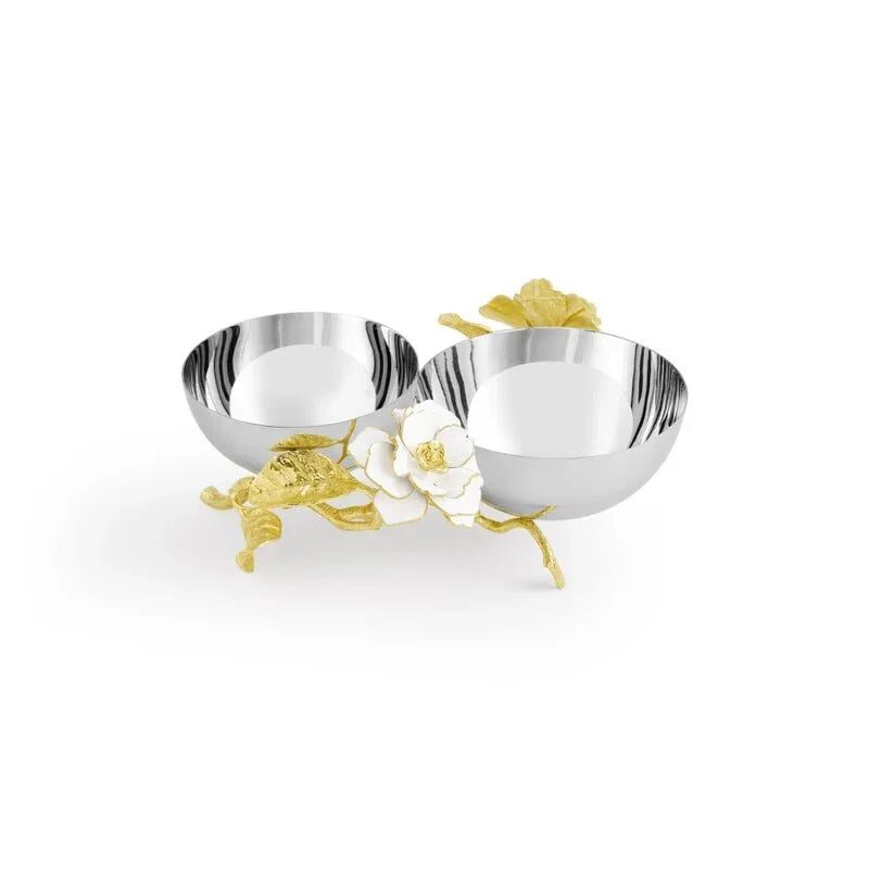 Michael Aram Gardenia Double Dish Serving Bowl, alternate view