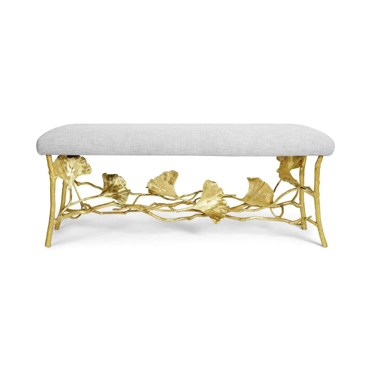 Michael Aram Golden Ginkgo Bench Coffee Table