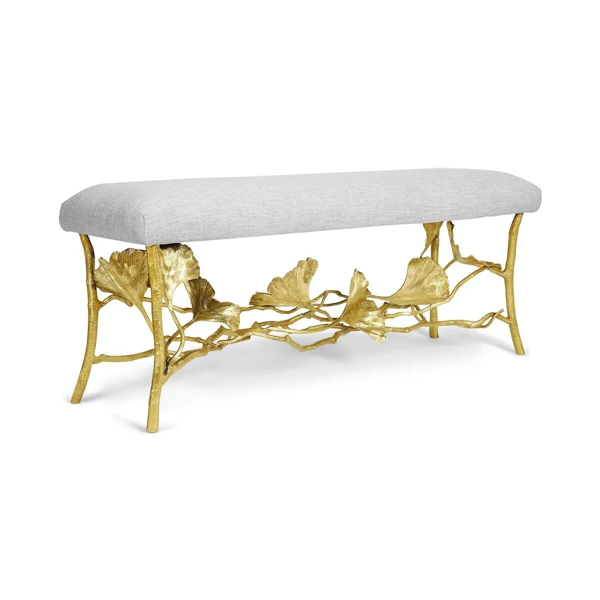 Michael Aram Golden Ginkgo Bench Coffee Table, alternate view