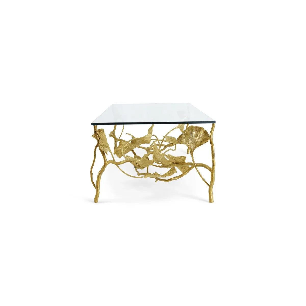 Michael Aram Golden Ginkgo Coffee Table, lifestyle view