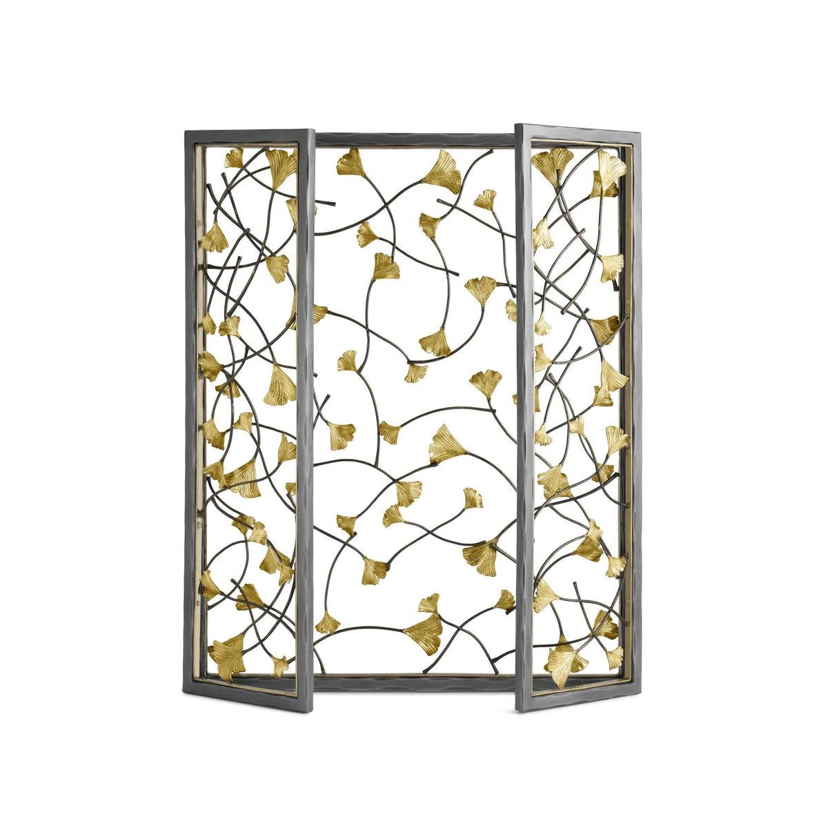 Michael Aram Golden Ginkgo Decorative Fireplace Screen, alternate view