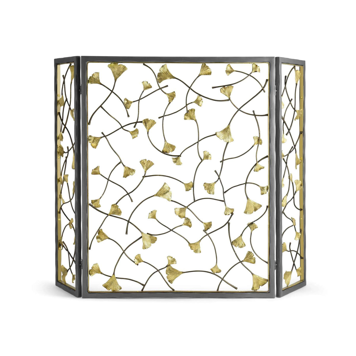 Michael Aram Golden Ginkgo Decorative Fireplace Screen, alternate view