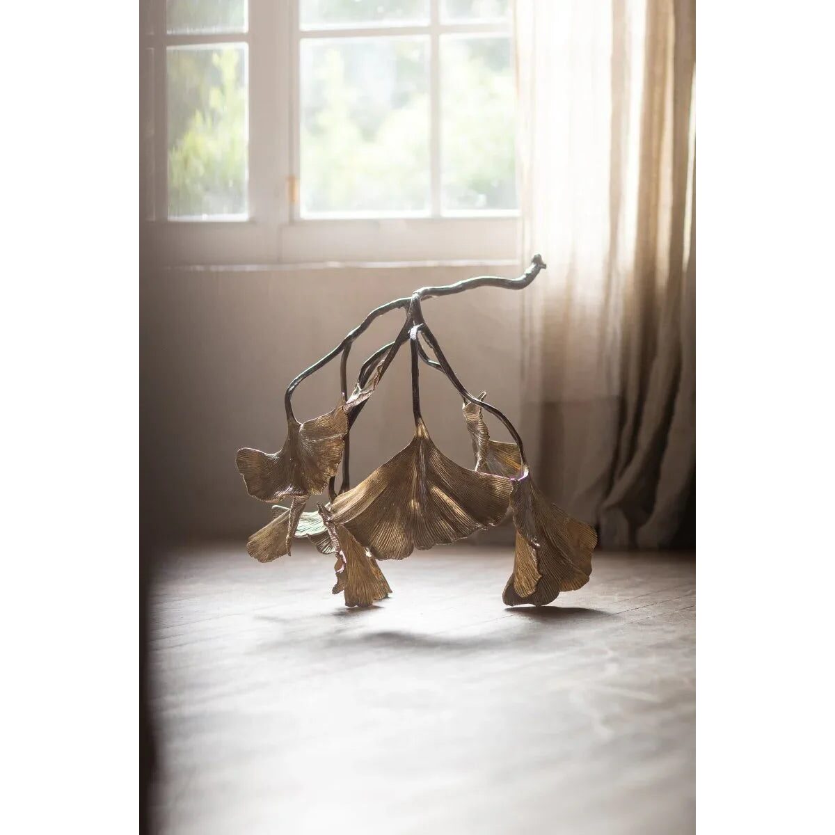 Michael Aram Golden Ginkgo Object Sculpture, alternate view