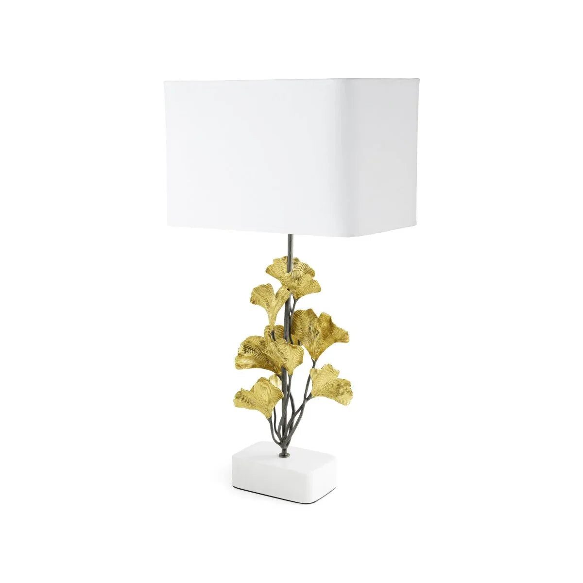 Michael Aram Golden Ginkgo Table Lamp, lifestyle view