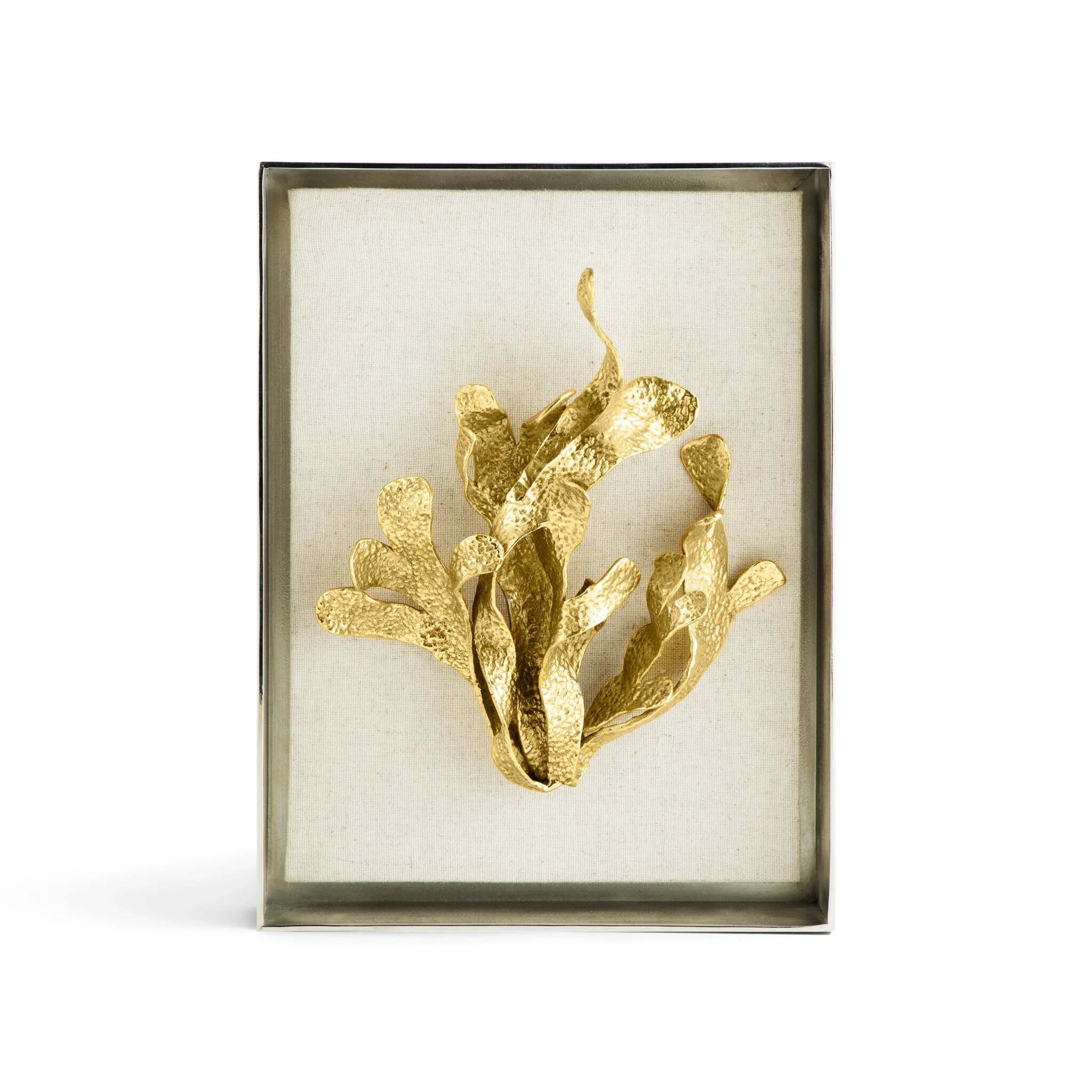 Michael Aram Kelp Fabric Shadow Box Wall Sculpture