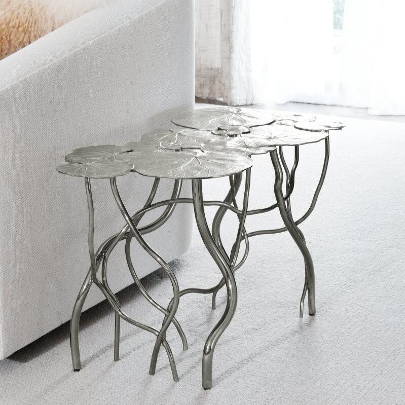 Michael Aram Lily Pad Accent Table, lifestyle view