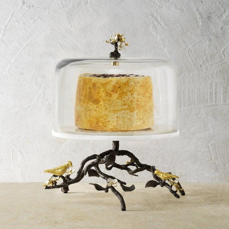 Michael Aram Lovebirds Cake Stand with Dome, alternate view
