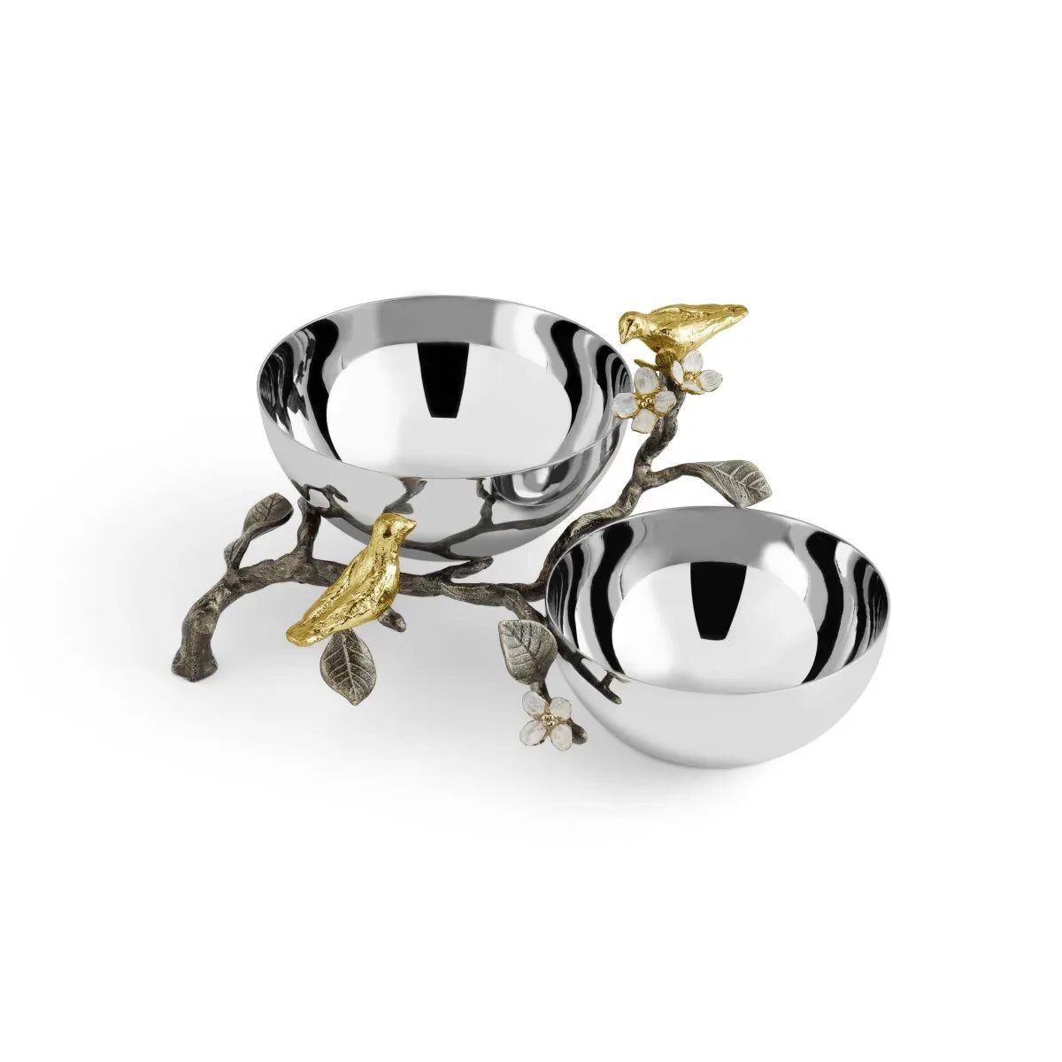 Michael Aram Lovebirds Double Dish Serving Bowl, alternate view