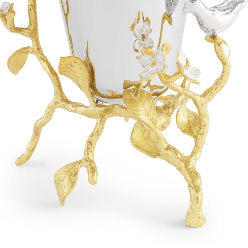 Michael Aram Lovebirds Silver & Gold Small Vase, view 4