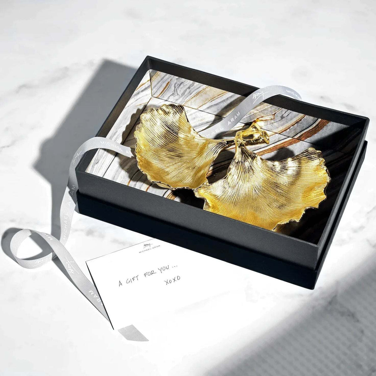 Michael Aram New Leaves Ginkgo Double Compartment Dish, alternate view