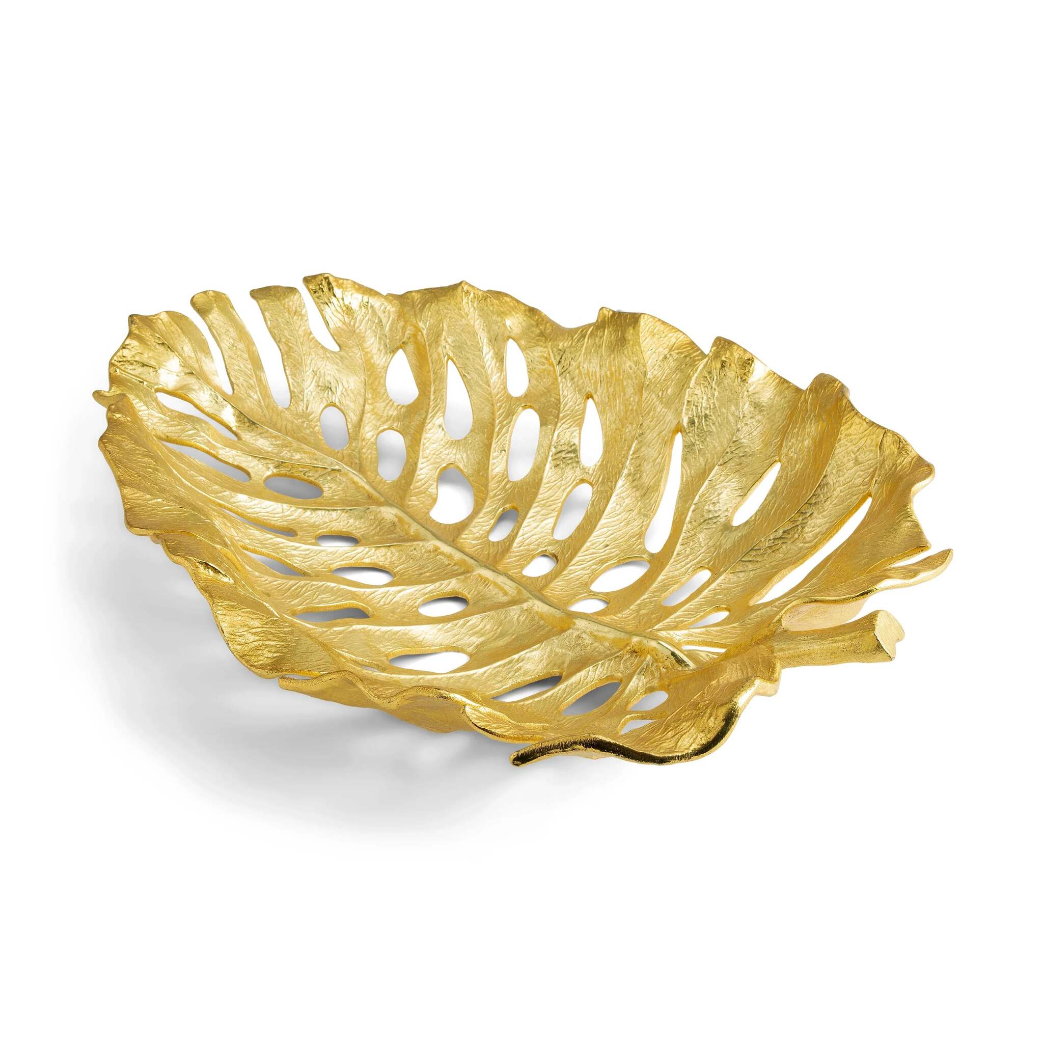 Michael Aram New Leaves Monstera Centerpiece Serving Bowl