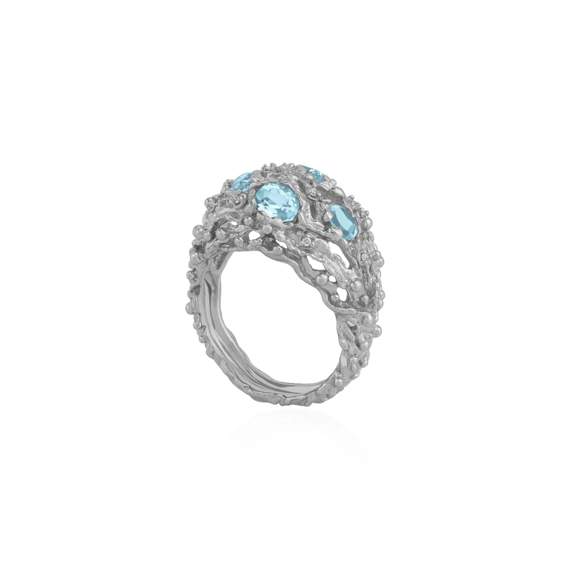Michael Aram Ocean Ring with Blue Topaz and Diamonds β 7