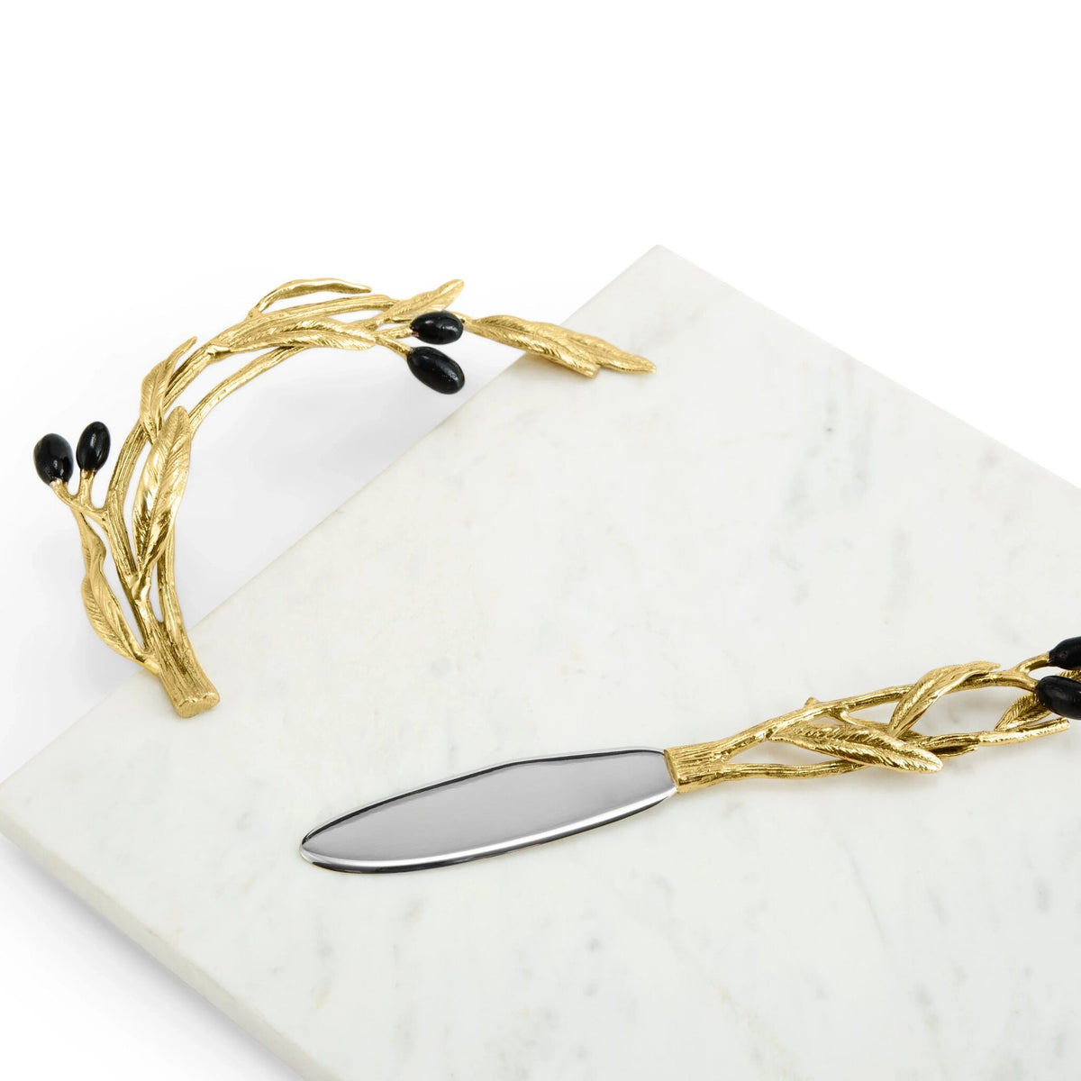 Michael Aram Olive Branch Cheese Board with Knife Cheese Plate, alternate view