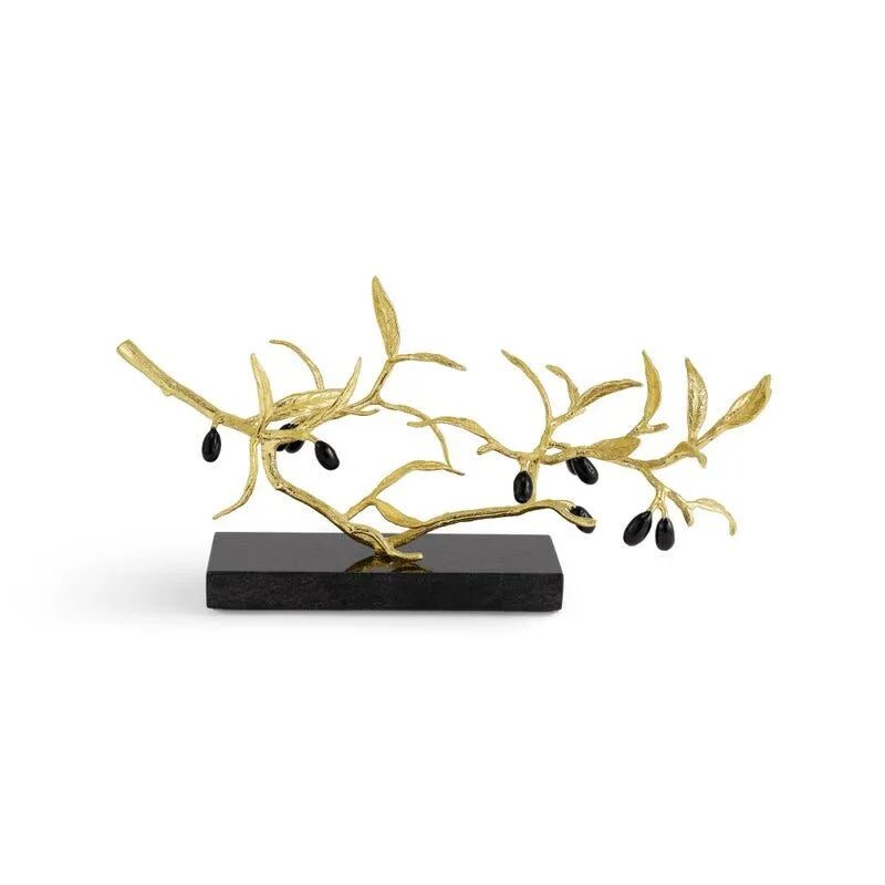 Michael Aram Olive Branch Decorative Object Sculpture, alternate view