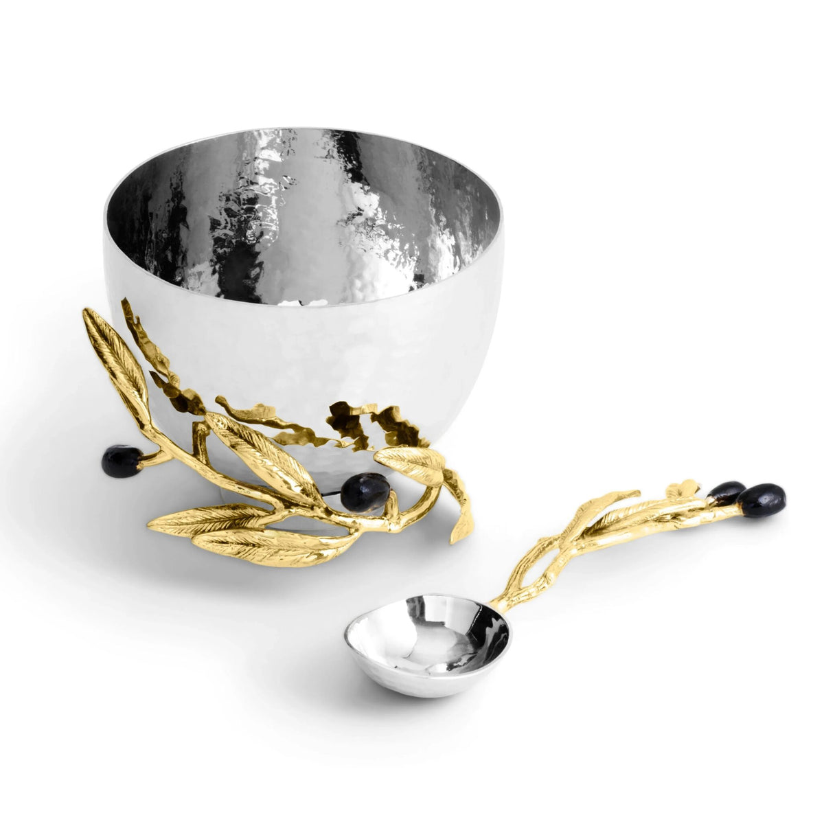 Michael Aram Olive Branch Nut Dish with Spoon Nut Bowl, alternate view